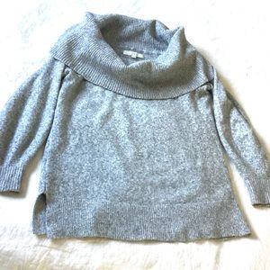 Loft gray and white cowlneck sweater.  Women's size M.